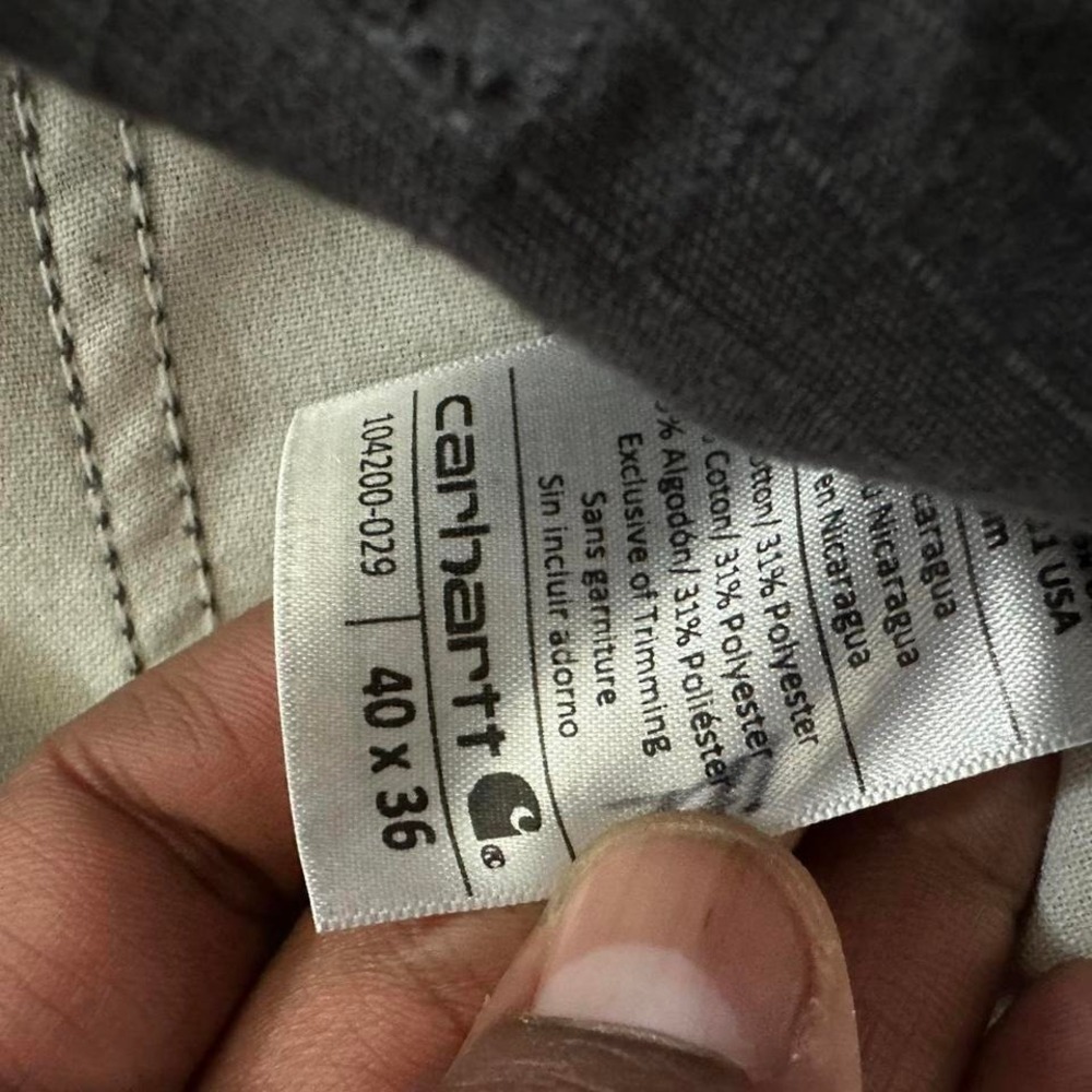 Carhartt grey relaxed fit cargo pocket pants Men's Size 40X36 #workwear #skater - Picture 5 of 7